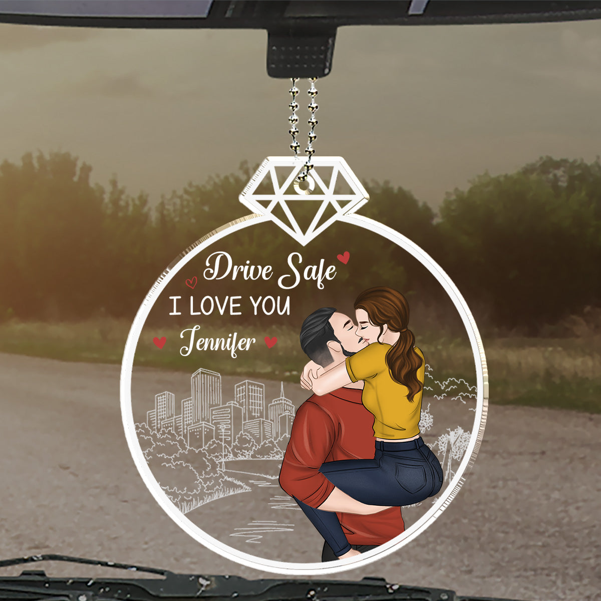 Drive Safe, I Love You  - Personalized Custom Car Ornament