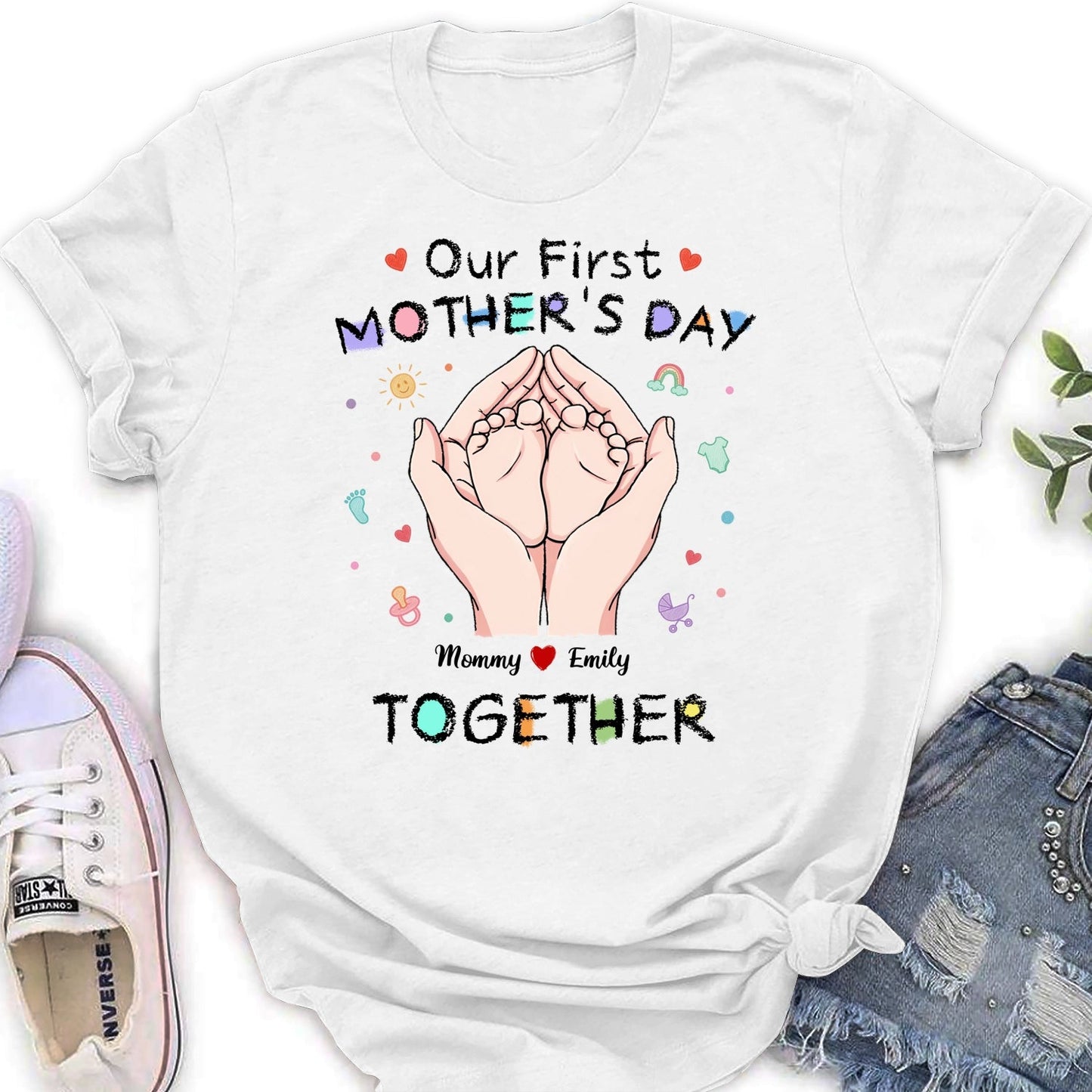 Our 1st Mothers Day - Personalized Custom Shirt
