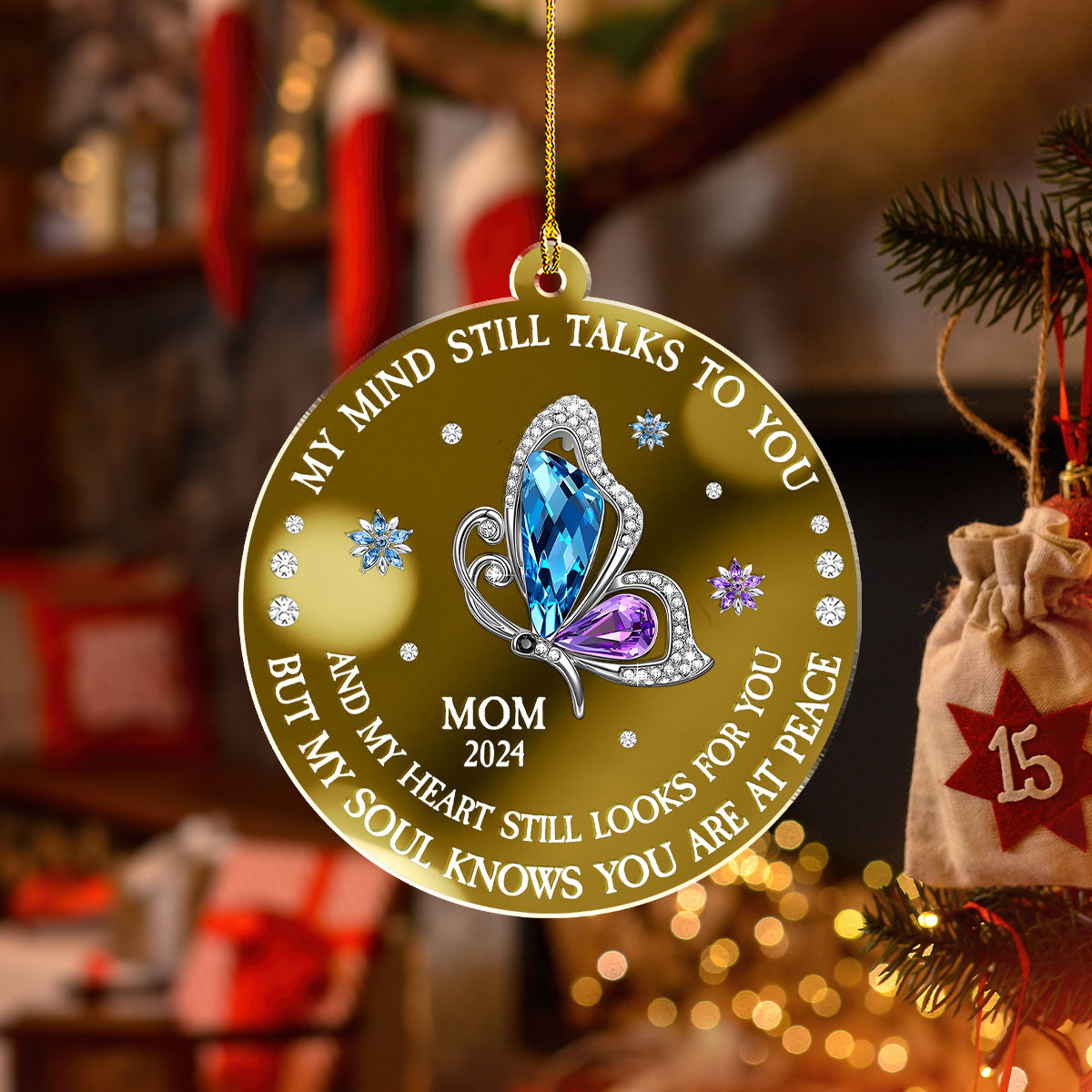 My Soul Knows You Are At Peace - Personalized Custom Mirrored Acrylic Ornament