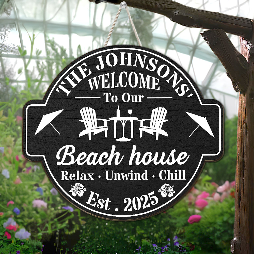 Welcome To Our Home - Personalized Custom Wood Sign