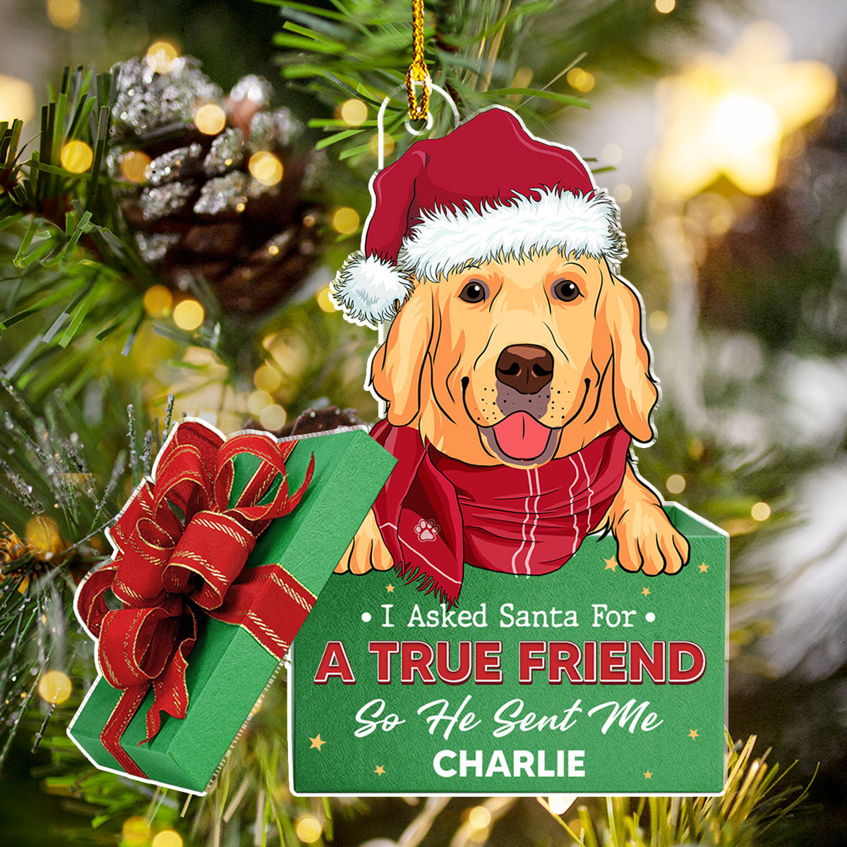 A True Friend - Personalized Custom Acrylic Ornament