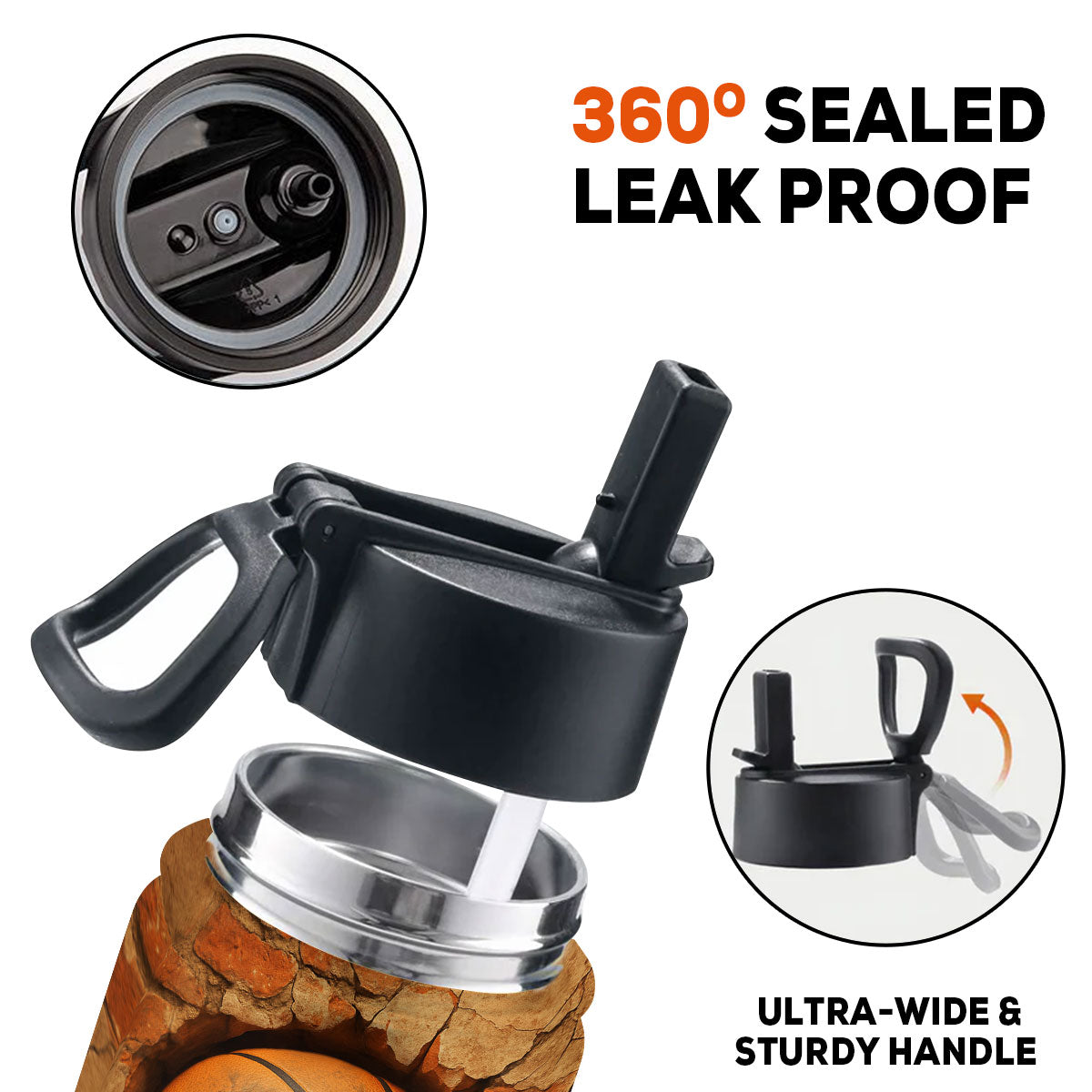 Sport Cracked Hole - Personalized Custom 3D Effect Kids Water Bottle