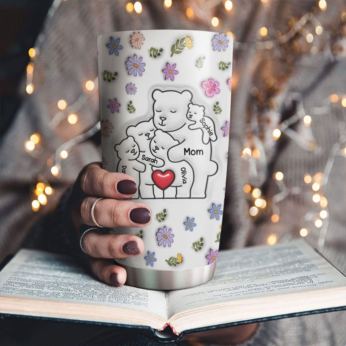 Mama Bear - Personalized Custom 3D Inflated Effect Tumbler