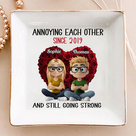 Annoying Each Other - Personalized Custom Jewelry Dish