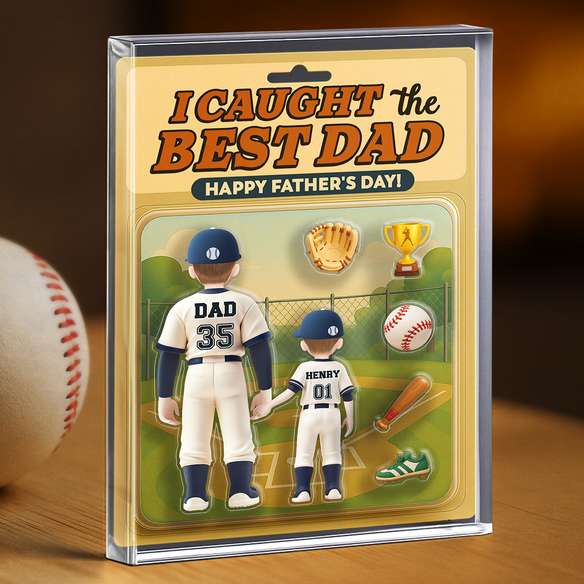 I Caught The Best Dad - Personalized Custom Acrylic Plaque