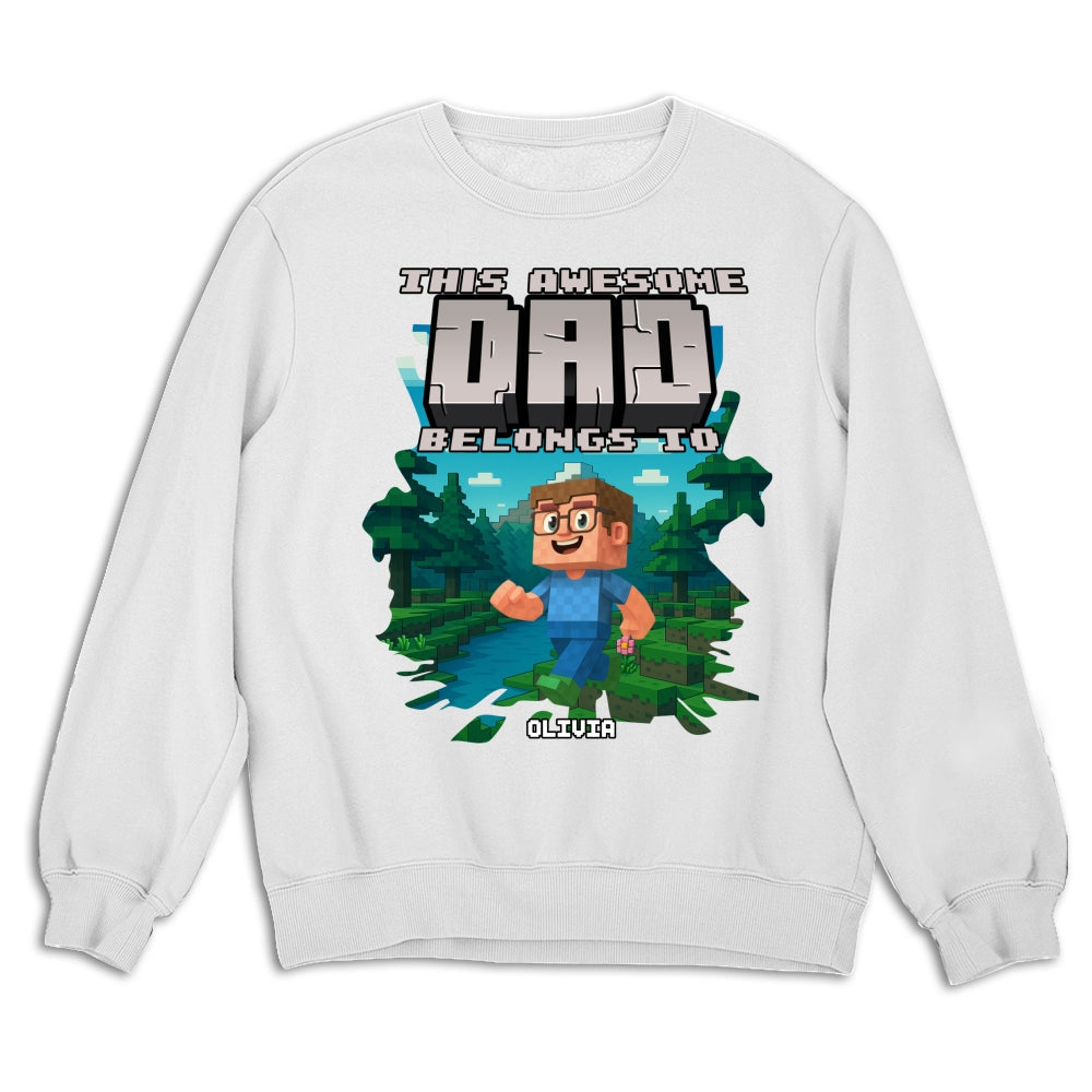 This Awesome Dad Belongs To Me 2 - Personalized Custom Shirt