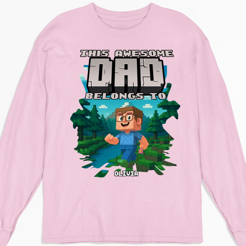 This Awesome Dad Belongs To Me 2 - Personalized Custom Shirt