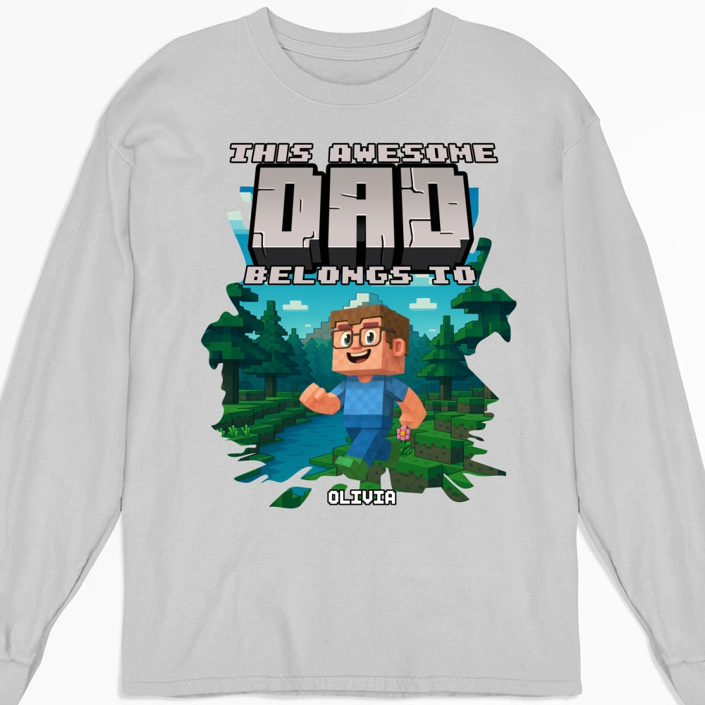 This Awesome Dad Belongs To Me 2 - Personalized Custom Shirt