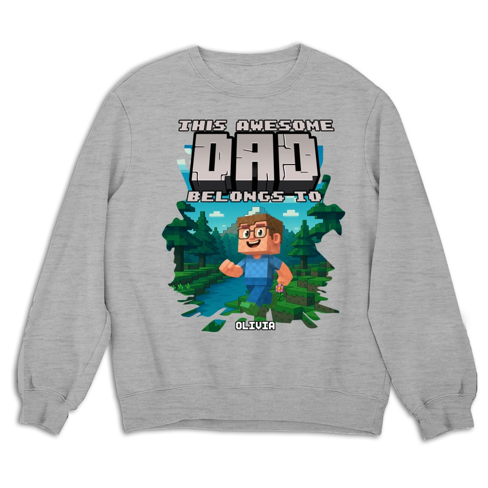 This Awesome Dad Belongs To Me 2 - Personalized Custom Shirt