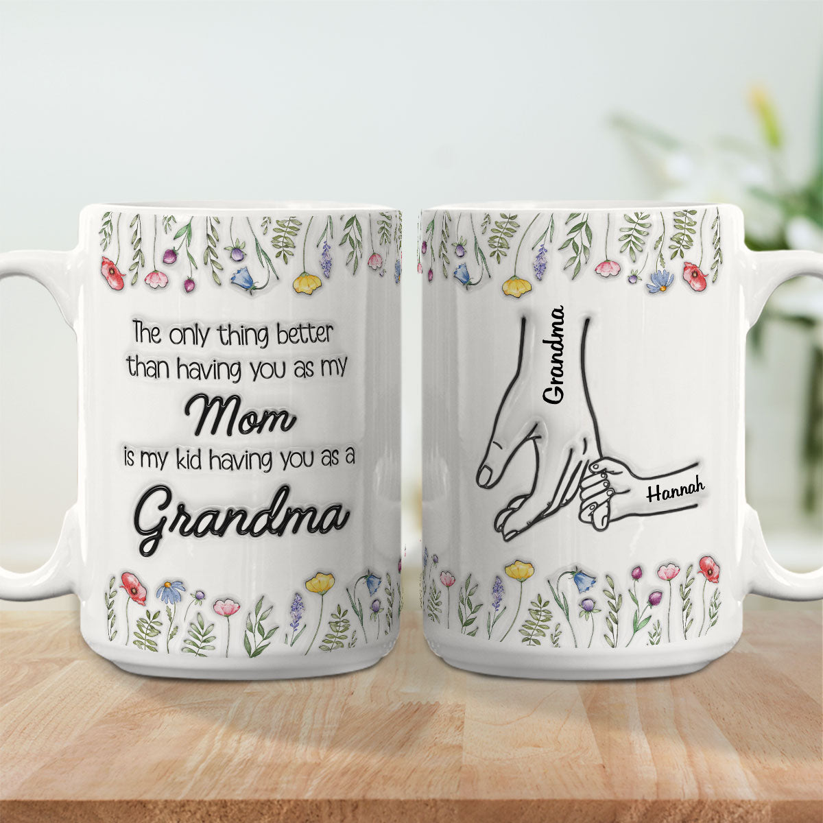 My Kids Having You As Grandma - Personalized Custom 3D Inflated Effect Mug