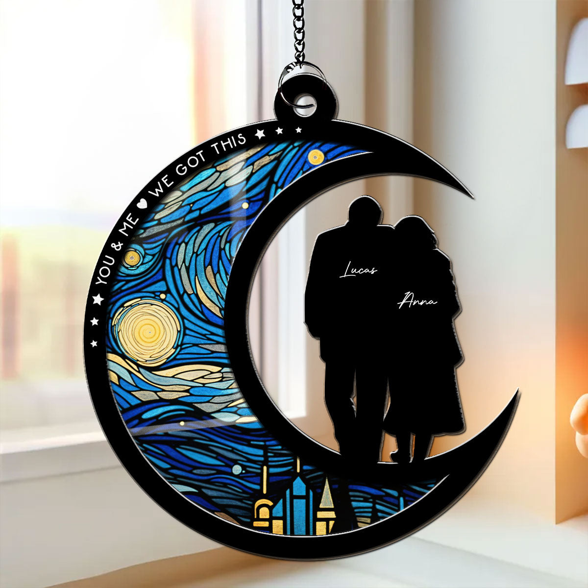 From Our First Kiss Till Our Last Breath - Personalized Custom Suncatcher
