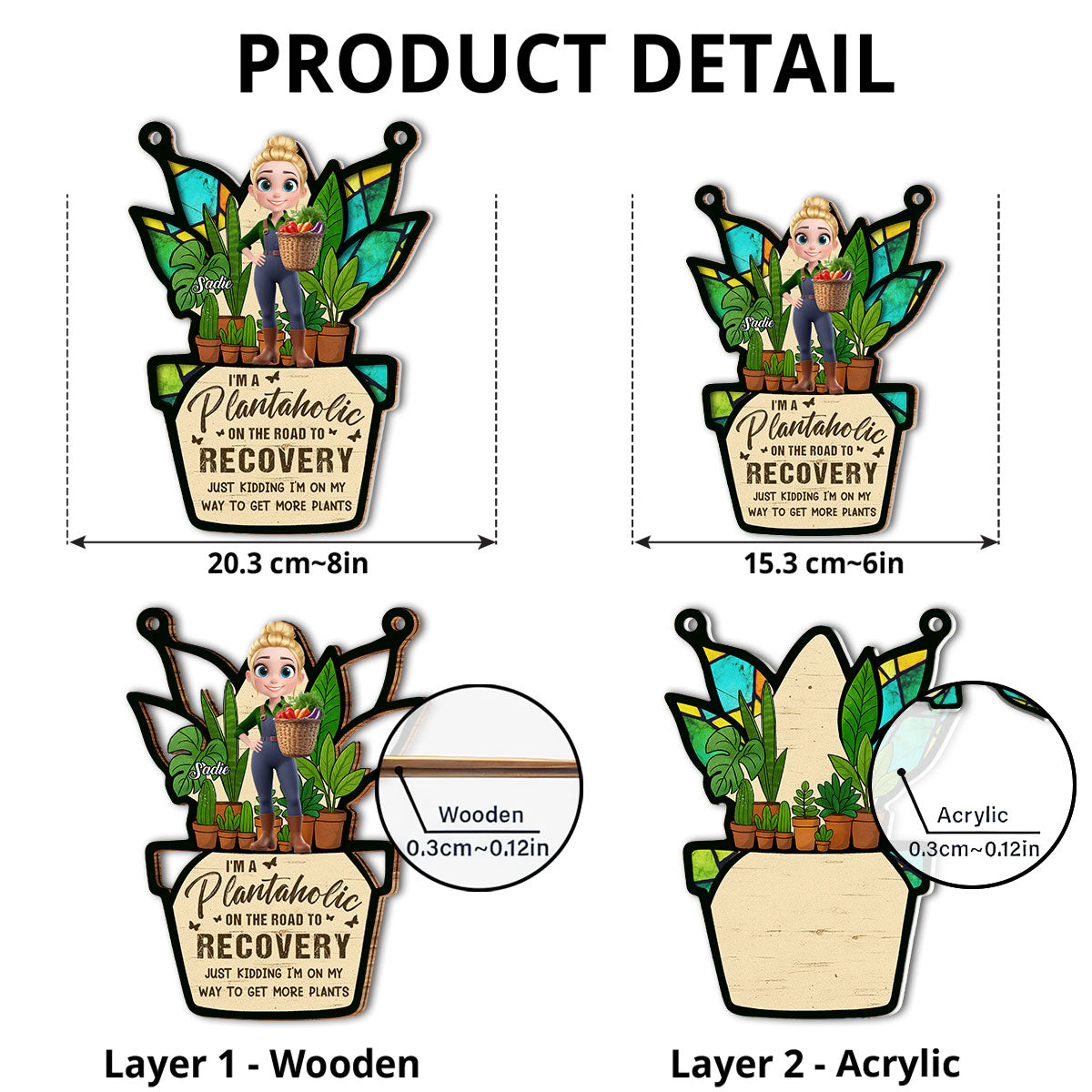 I Am A Plantaholic - Personalized Custom Suncatcher