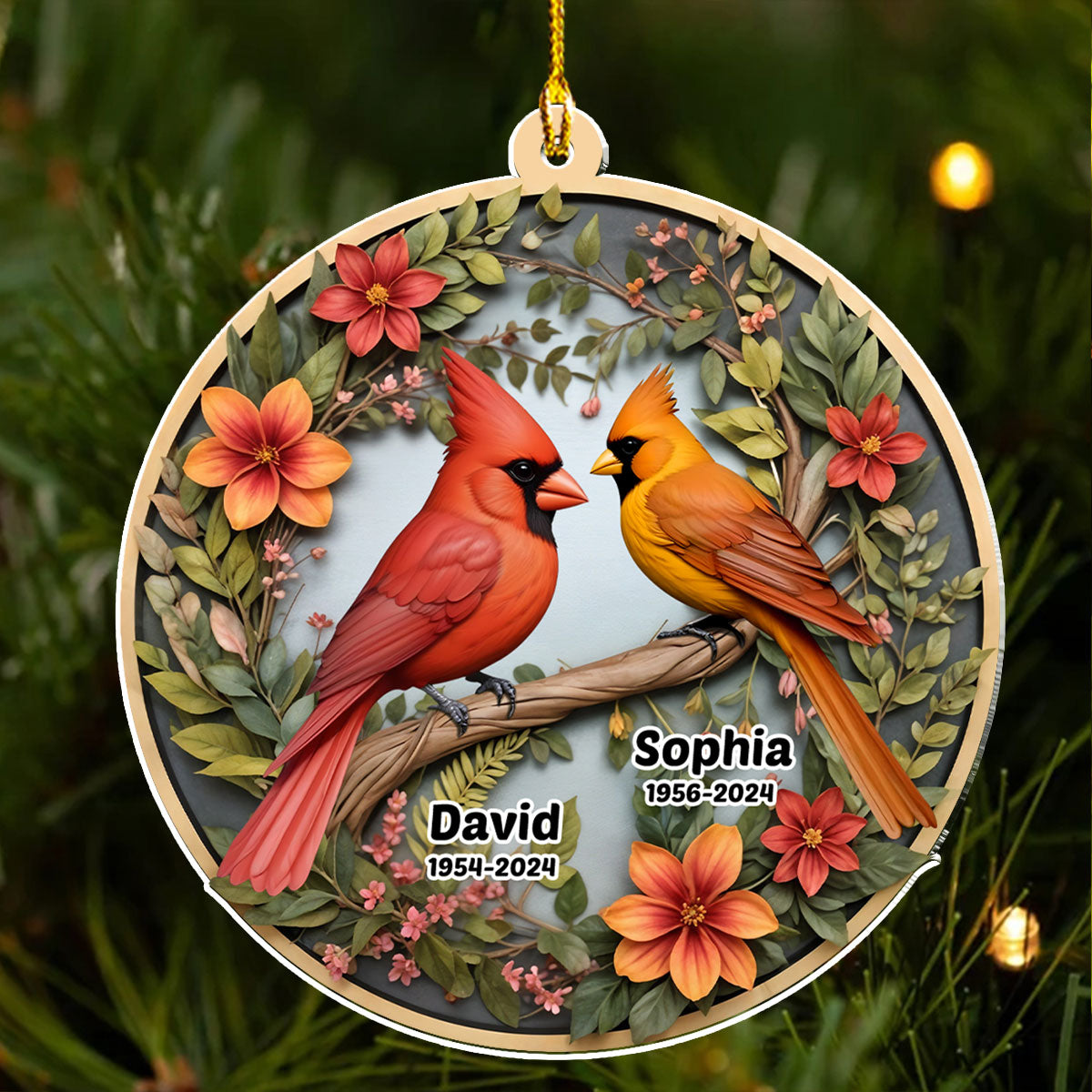 Cardinals Appear When Angels Are Near - Personalized Custom Acrylic Ornament