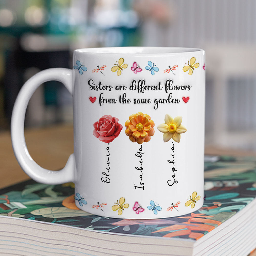 You Are The Most Beautiful Flower - Personalized Custom 3D Inflated Effect Mug