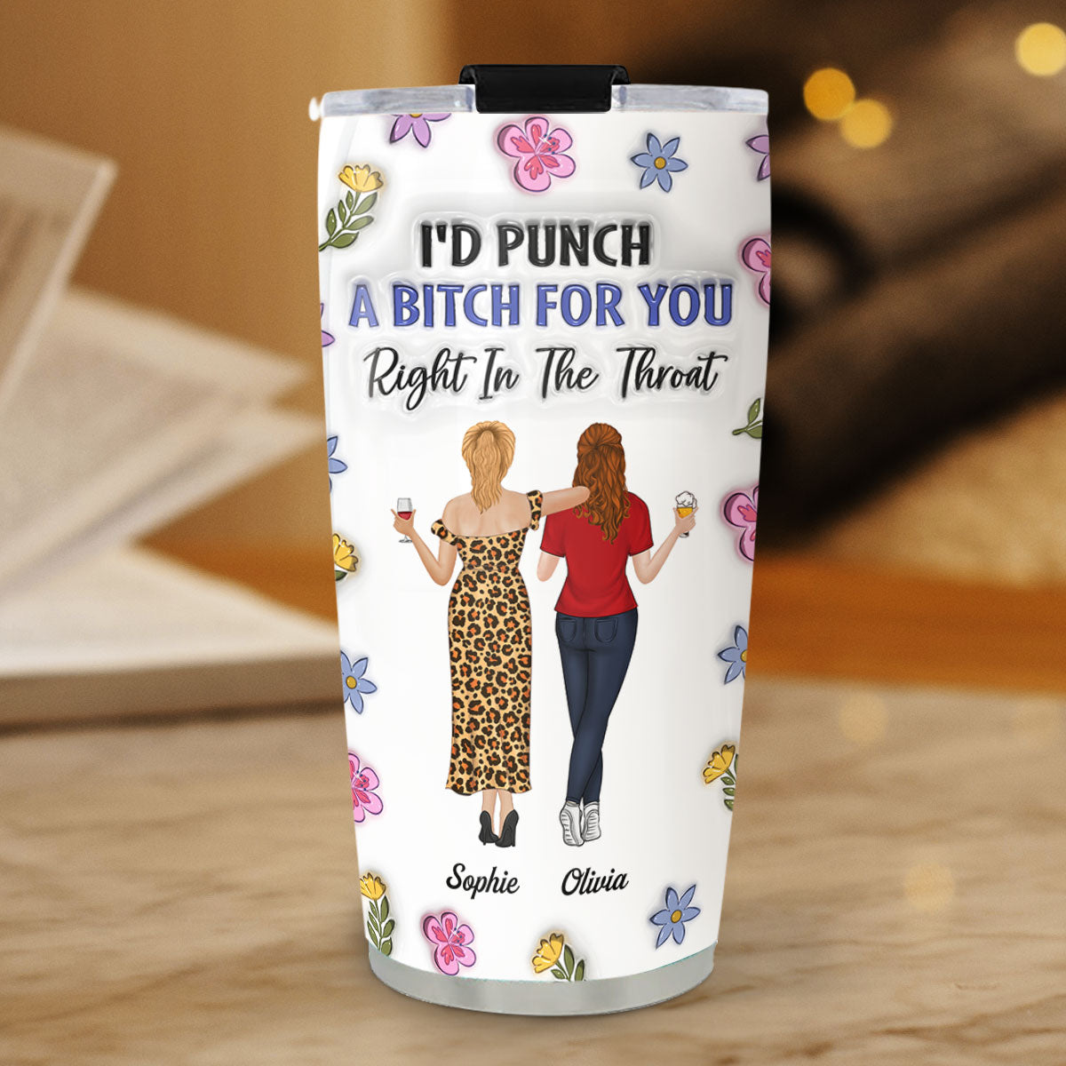Right In The Throat - Personalized Custom 3D Inflated Effect Tumbler