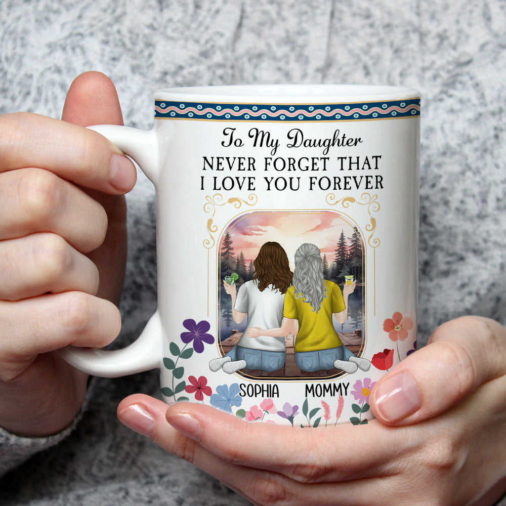 The Love Between A Mother And Daughters - Personalized Custom Coffee Mug