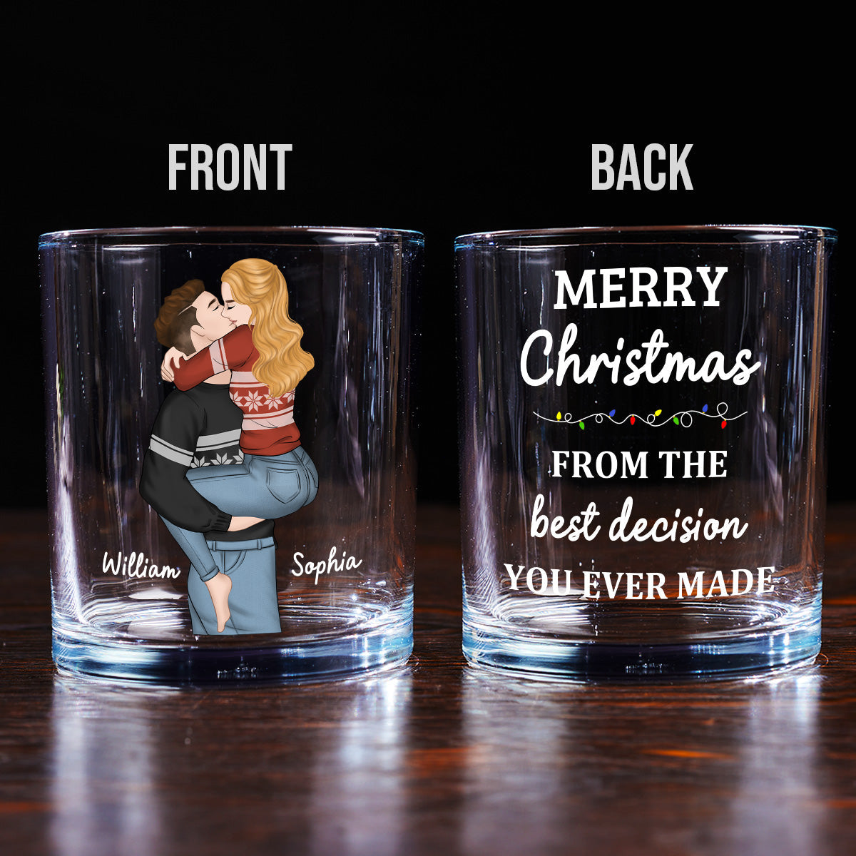 Best Decision - Personalized Custom Whiskey Glass