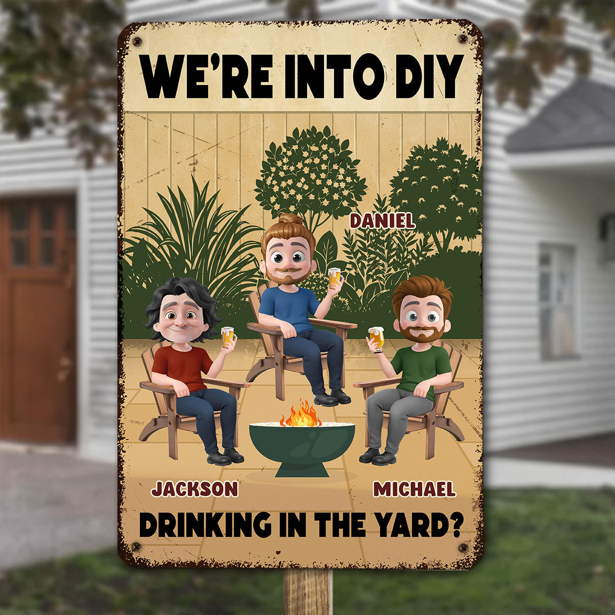 Cold Drinks Hard Work Reward - Personalized Custom Metal Sign