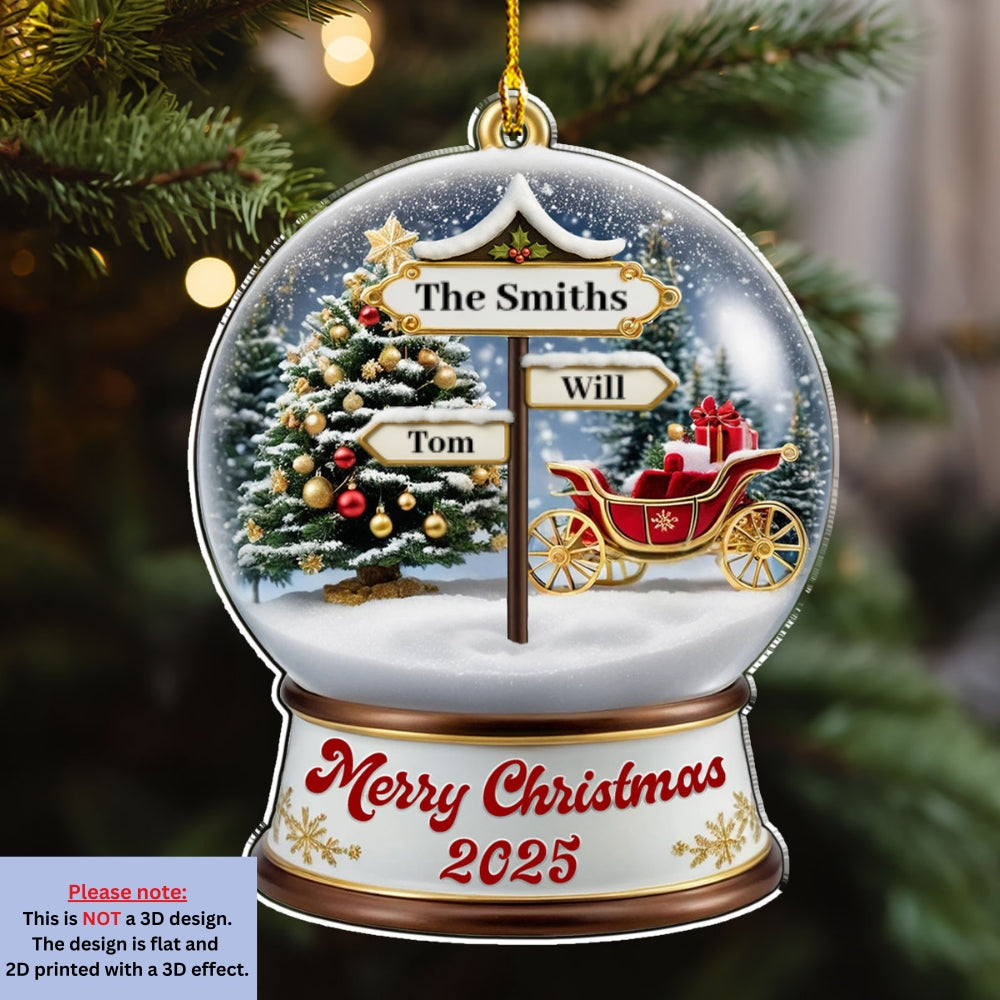 Family Love Christmas - Personalized Custom Acrylic Ornament