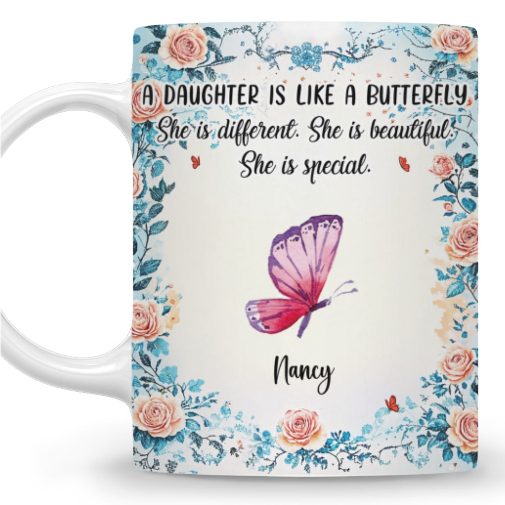 Daughters Bloom With Beauty - Personalized Custom Coffee Mug