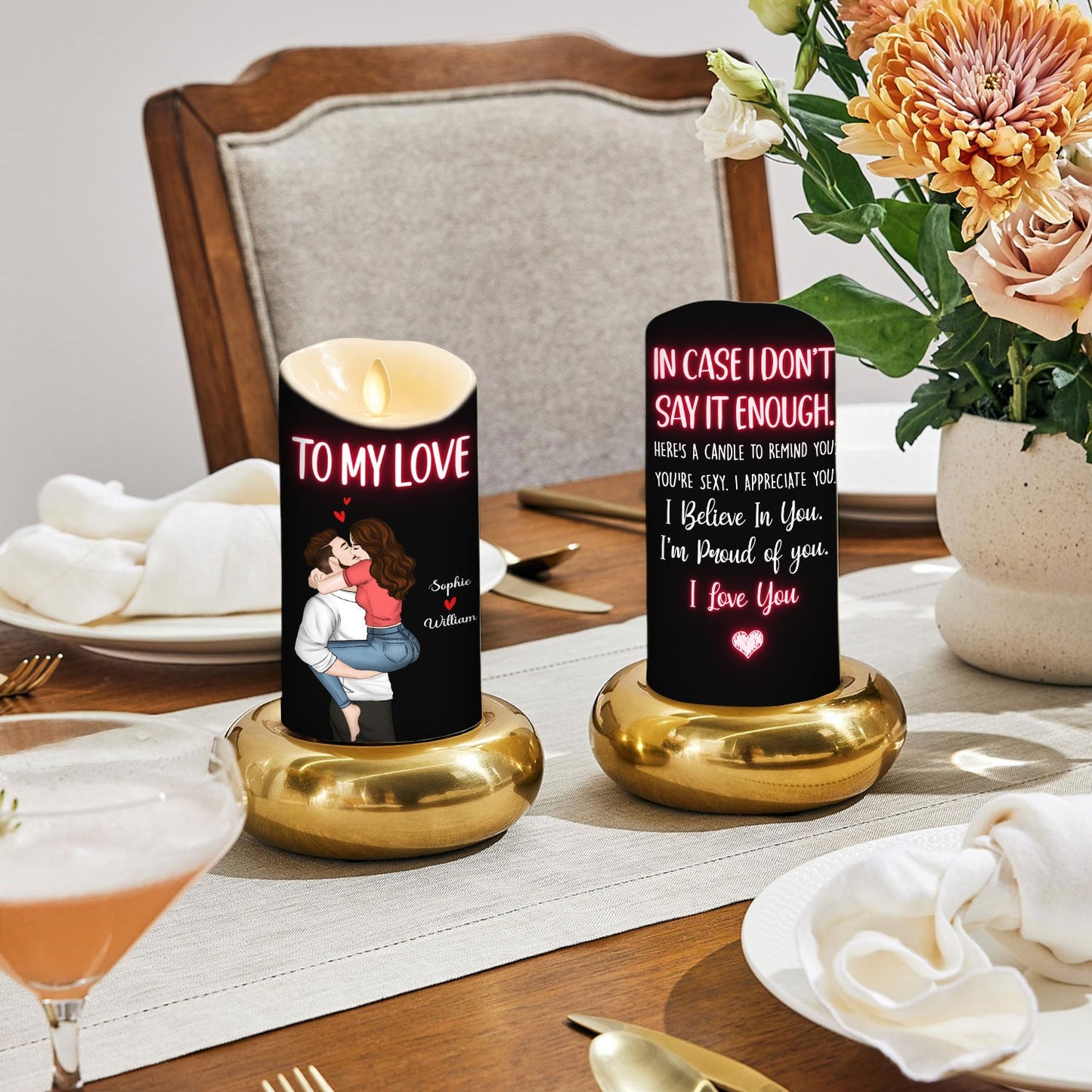 I Believe In You - Personalized Custom LED Candle