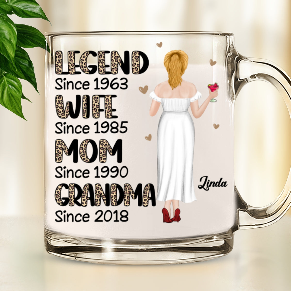 Legend Wife Mom Grandma - Personalized Custom Glass Mug