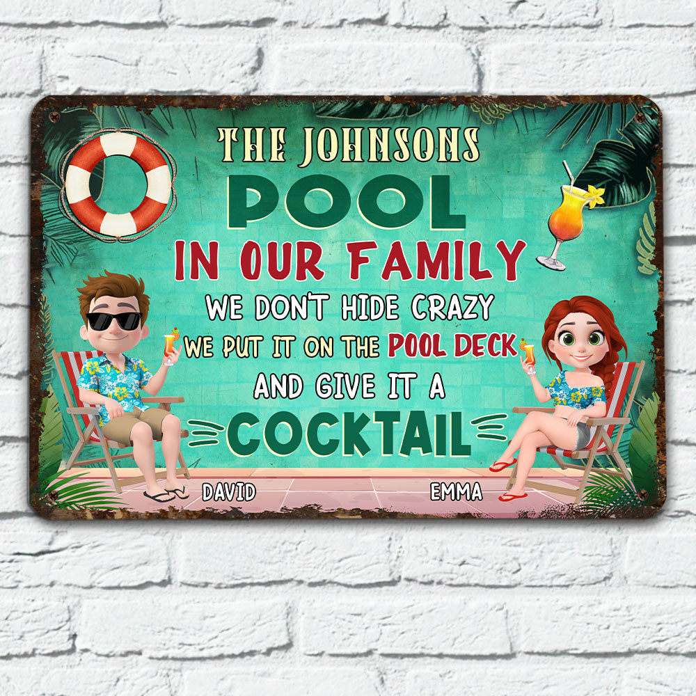 Our Pool - Personalized Custom Metal Sign