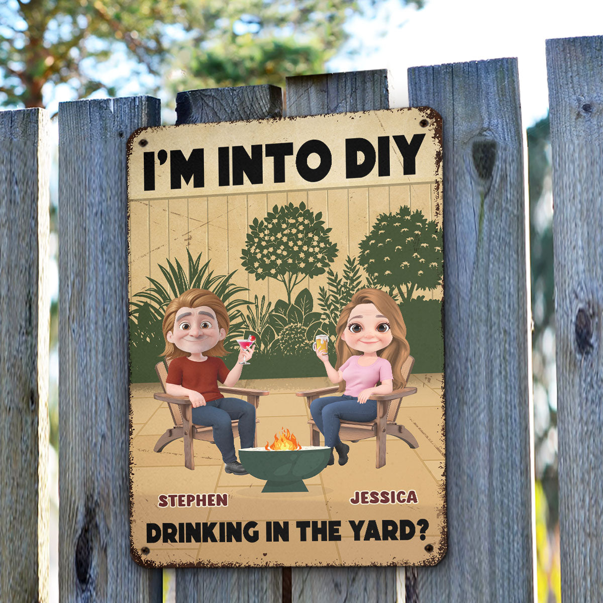 Cold Drinks Hard Work Reward - Personalized Custom Metal Sign