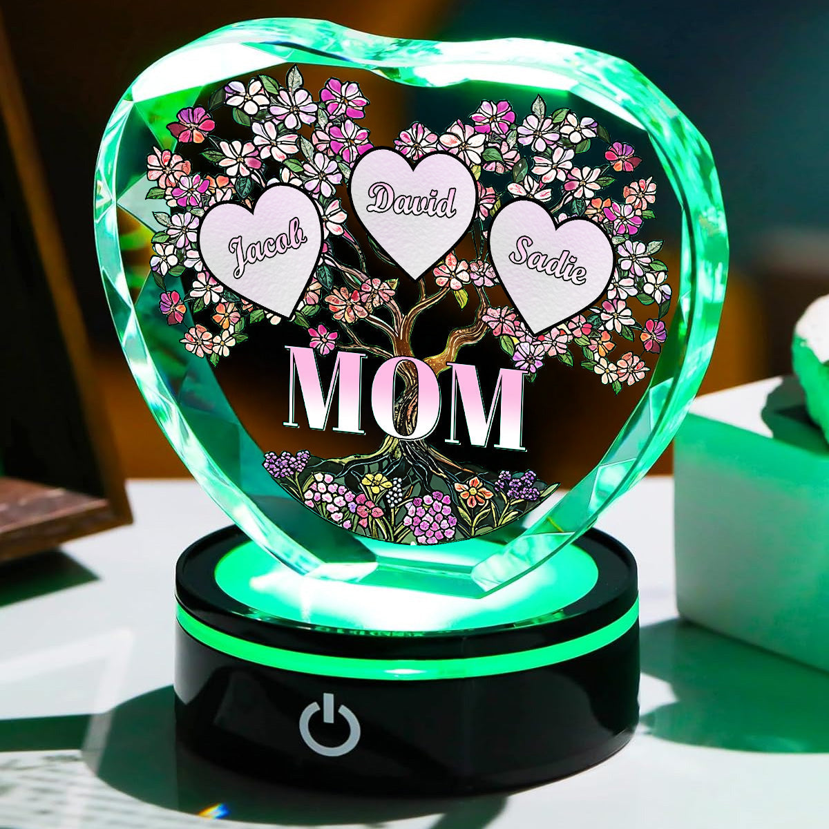 Nana Is The Best - Personalized Custom Crystal Led Light