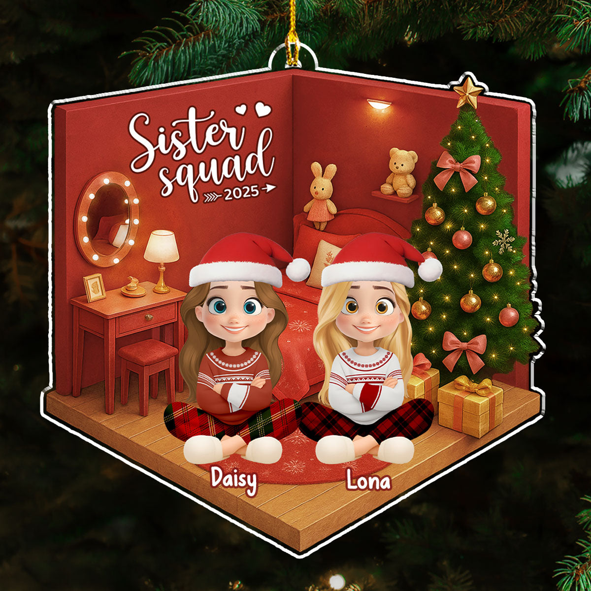 Cozy Dollhouse Nights - Personalized Custom Acrylic Ornament