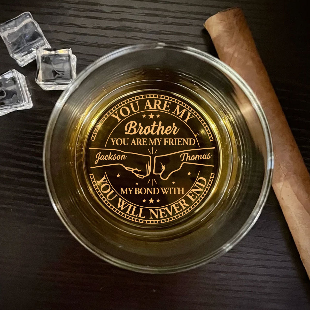 Arguing Yet Always Together - Personalized Custom Engraved Whiskey Glass