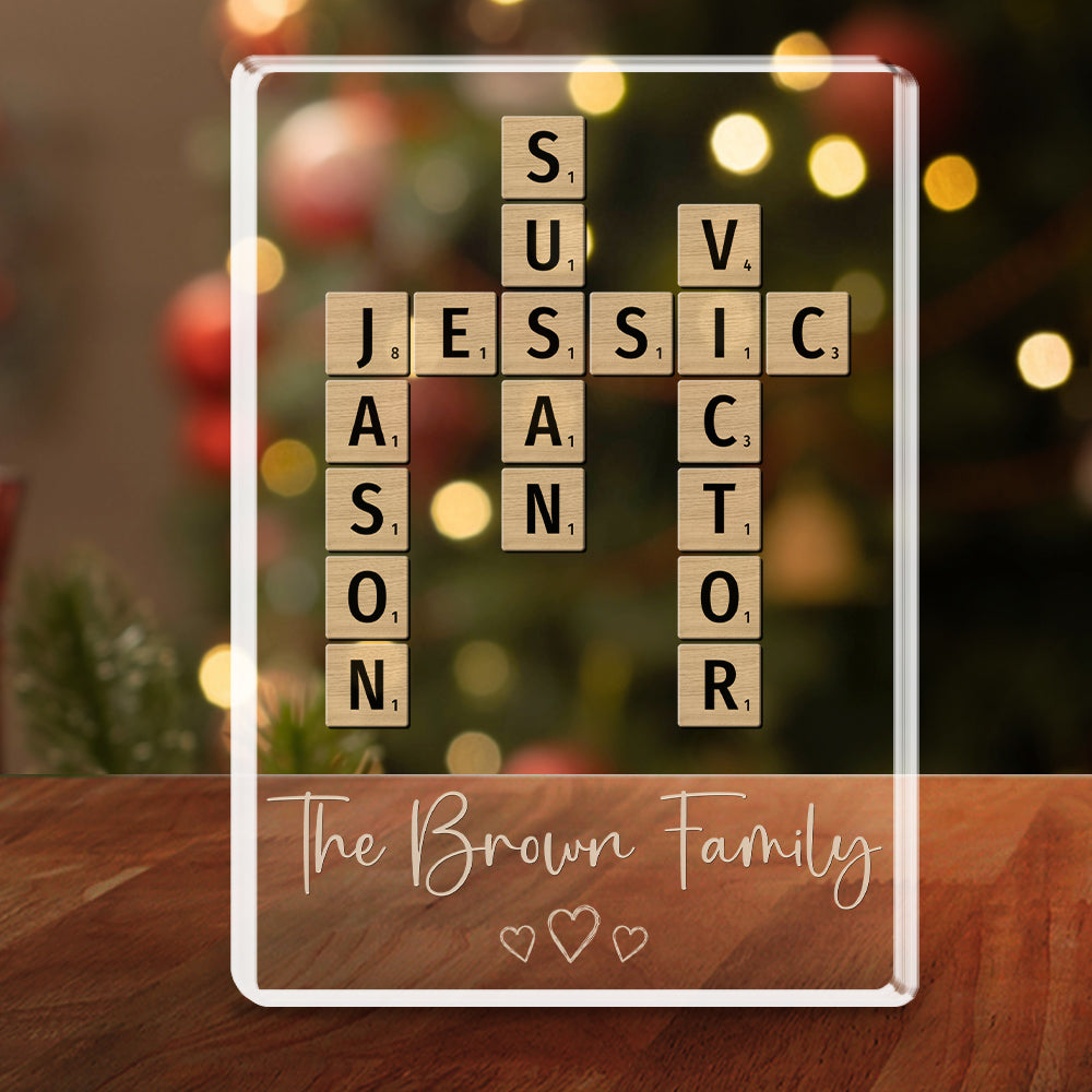 A Family Is A Gift That Lasts Forever - Personalized Custom Acrylic Plaque