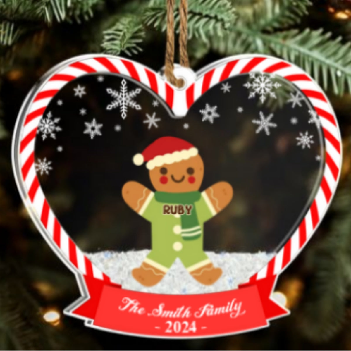Cookie Family - Personalized Custom Acrylic Shaker Ornament