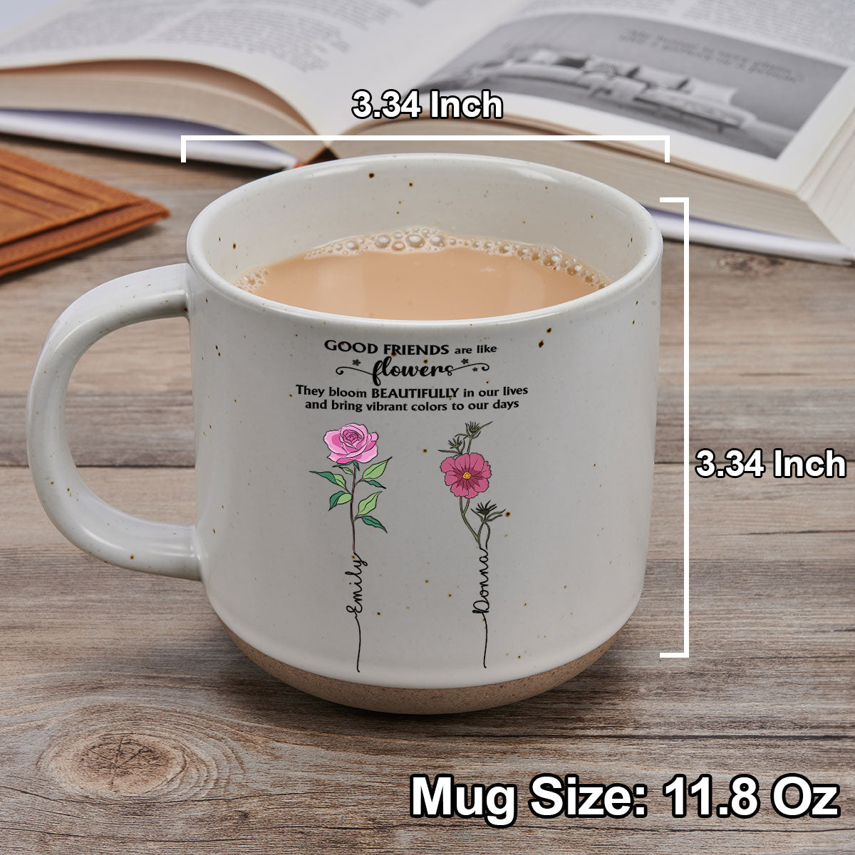 If Friends Were Flowers - Personalized Custom Pottery Mug