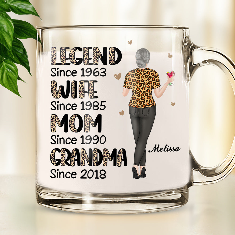 Legend Wife Mom Grandma - Personalized Custom Glass Mug