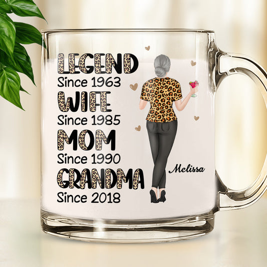 Legend Wife Mom Grandma - Personalized Custom Glass Mug