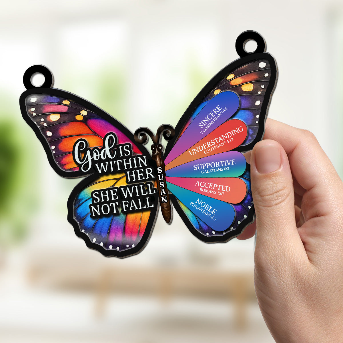 God Says You Are - Personalized Custom Suncatcher