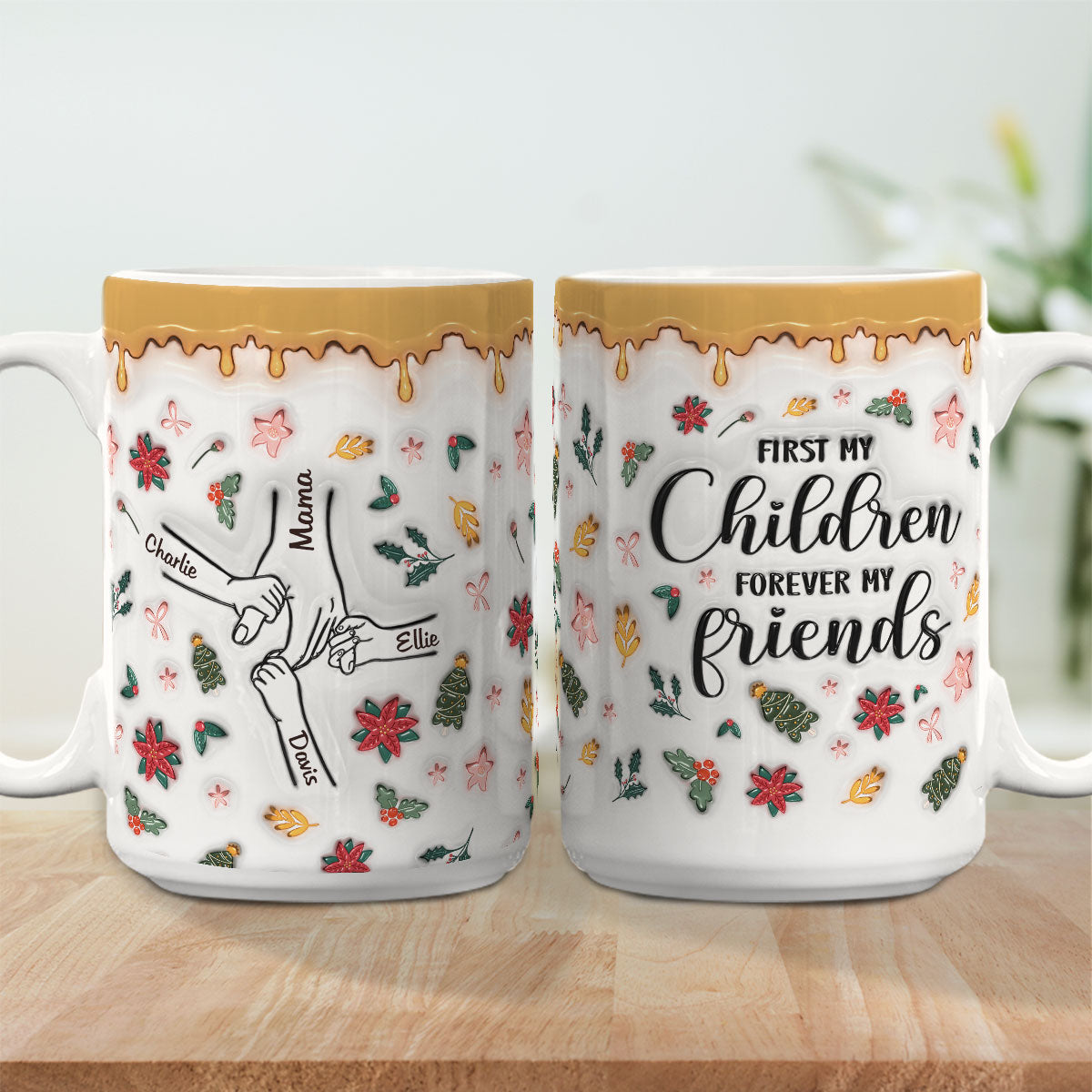 A Mom Is A Daughter First Friend - Personalized Custom 3D Inflated Effect Mug