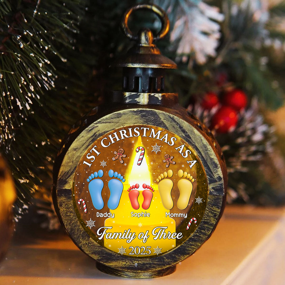 Our First Christmas - Personalized Custom Christmas Lantern