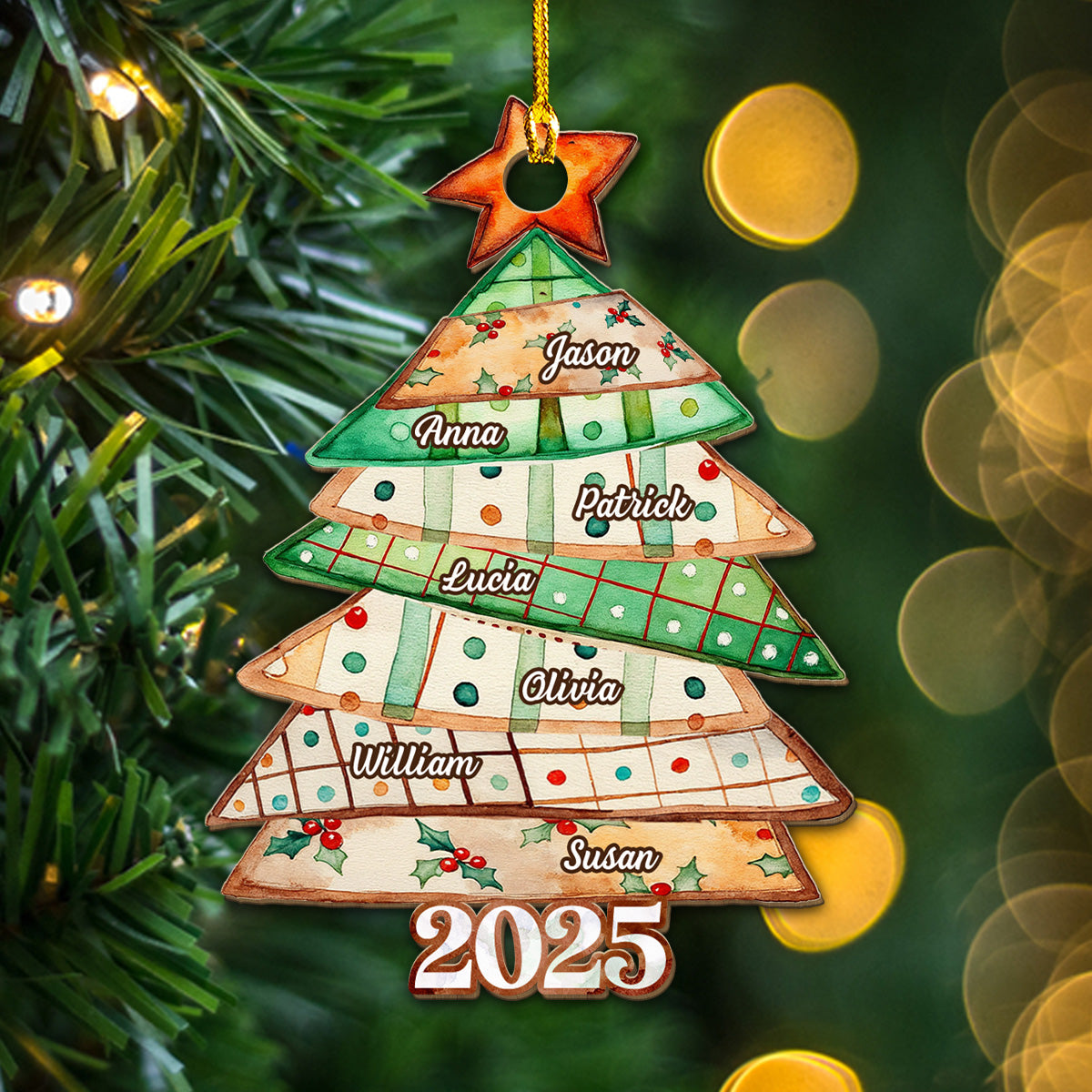 Family Is Like A Patchwork Quilt - Personalized Custom Wood Ornament