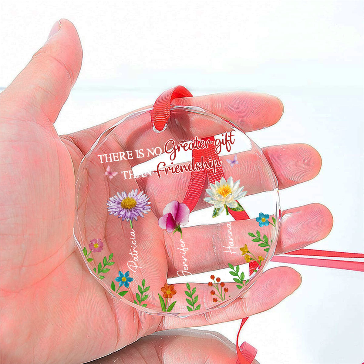 Greatest Friendship - Personalized Custom Glass Ornament