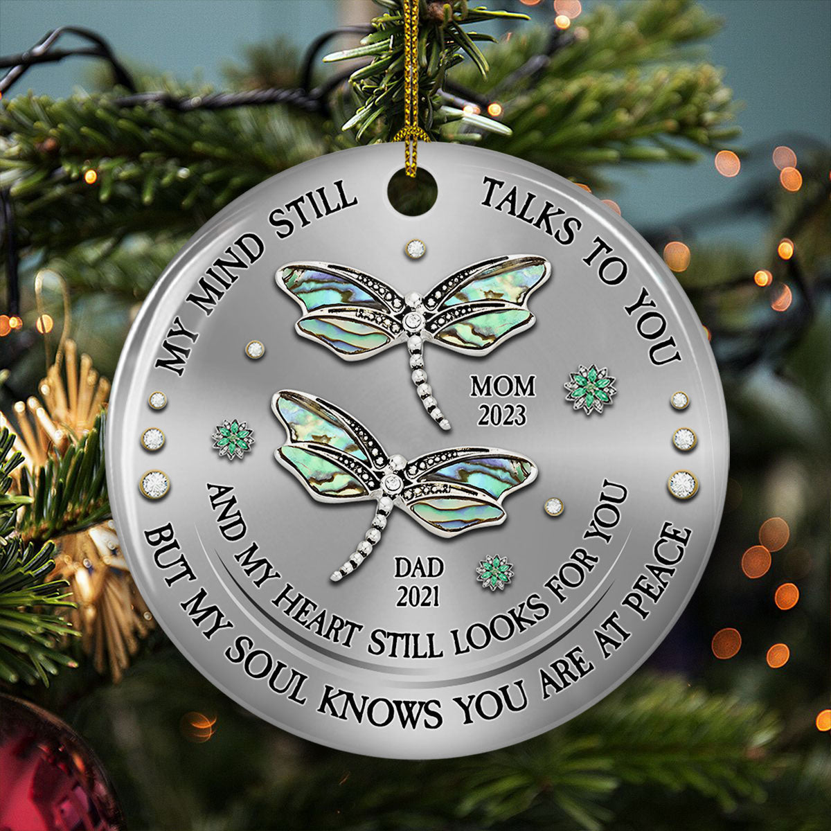 My Mind My Heart My Soul- Personalized Custom Ceramic Ornament