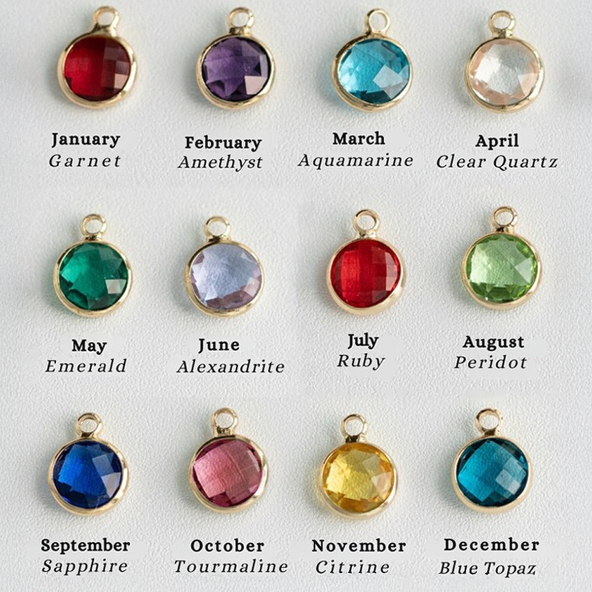 Custom Name Circle Flower - Personalized Custom Birthstone Necklace