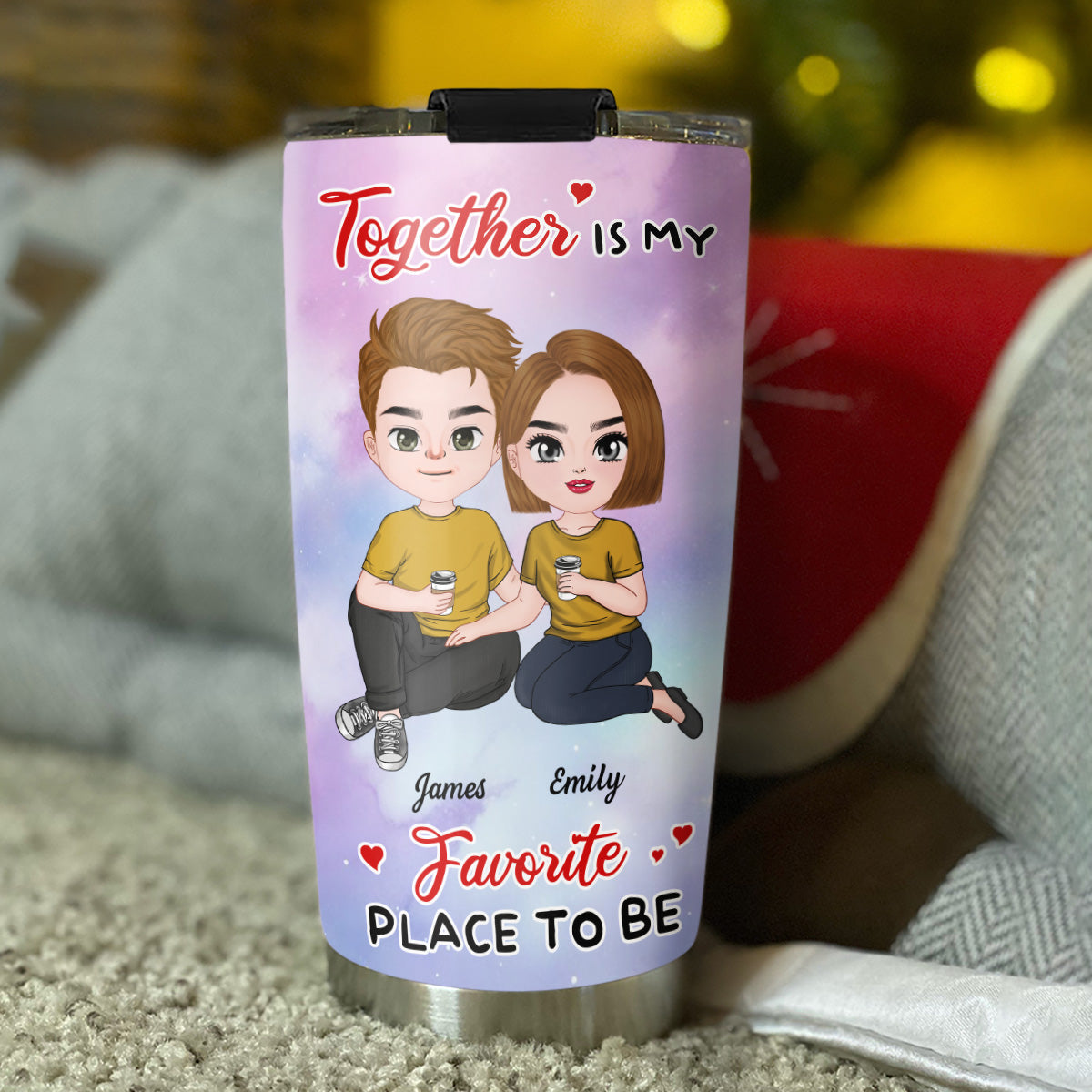Together Is My Favorite Place To Be - Personalized Custom Tumbler