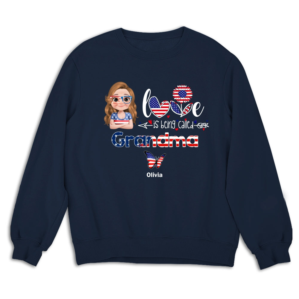 Stars And Stripes Grandma Love - Personalized Custom Shirt