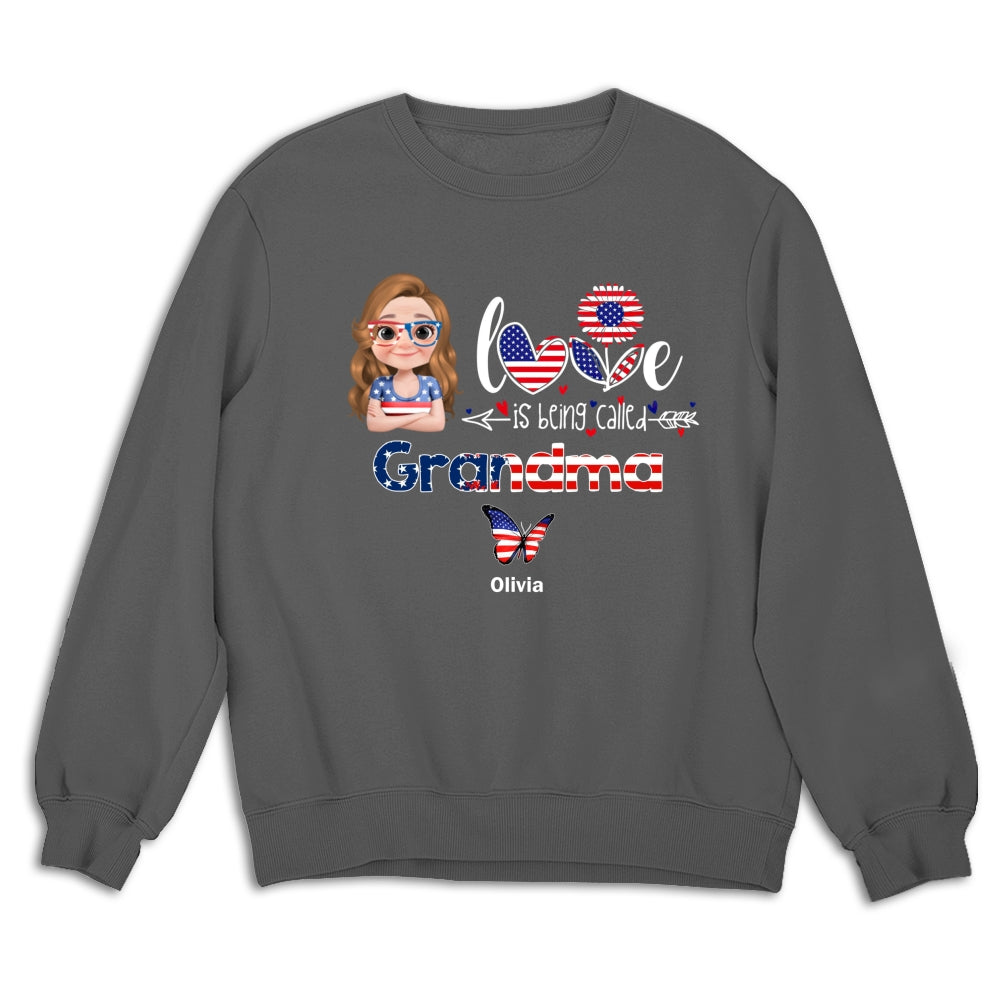 Stars And Stripes Grandma Love - Personalized Custom Shirt