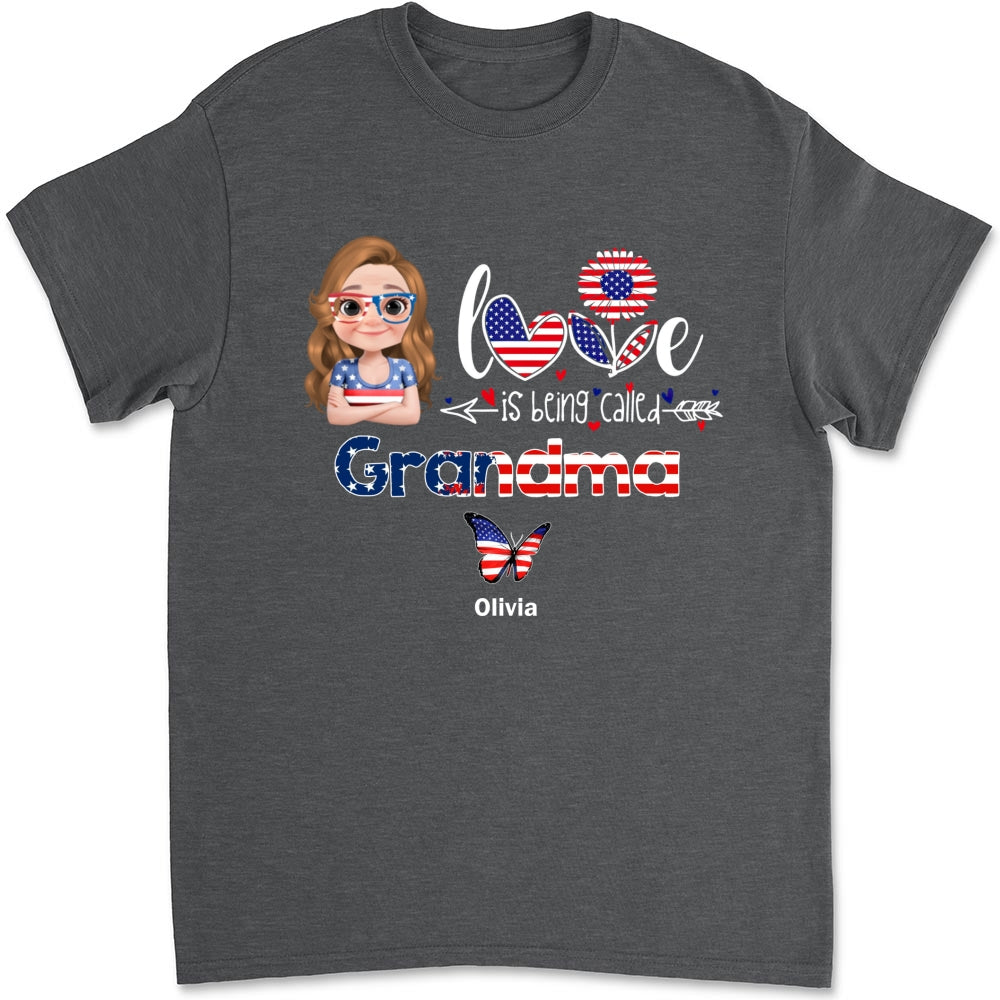 Stars And Stripes Grandma Love - Personalized Custom Shirt