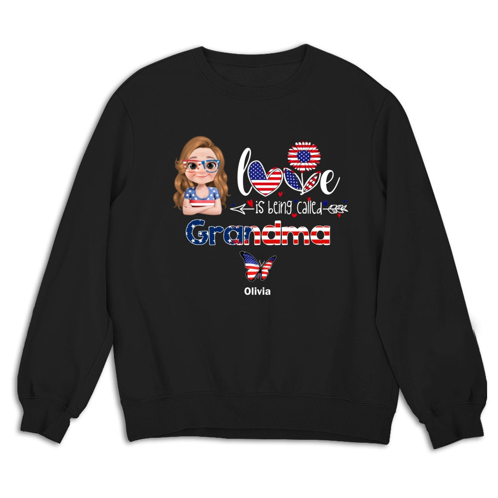 Stars And Stripes Grandma Love - Personalized Custom Shirt