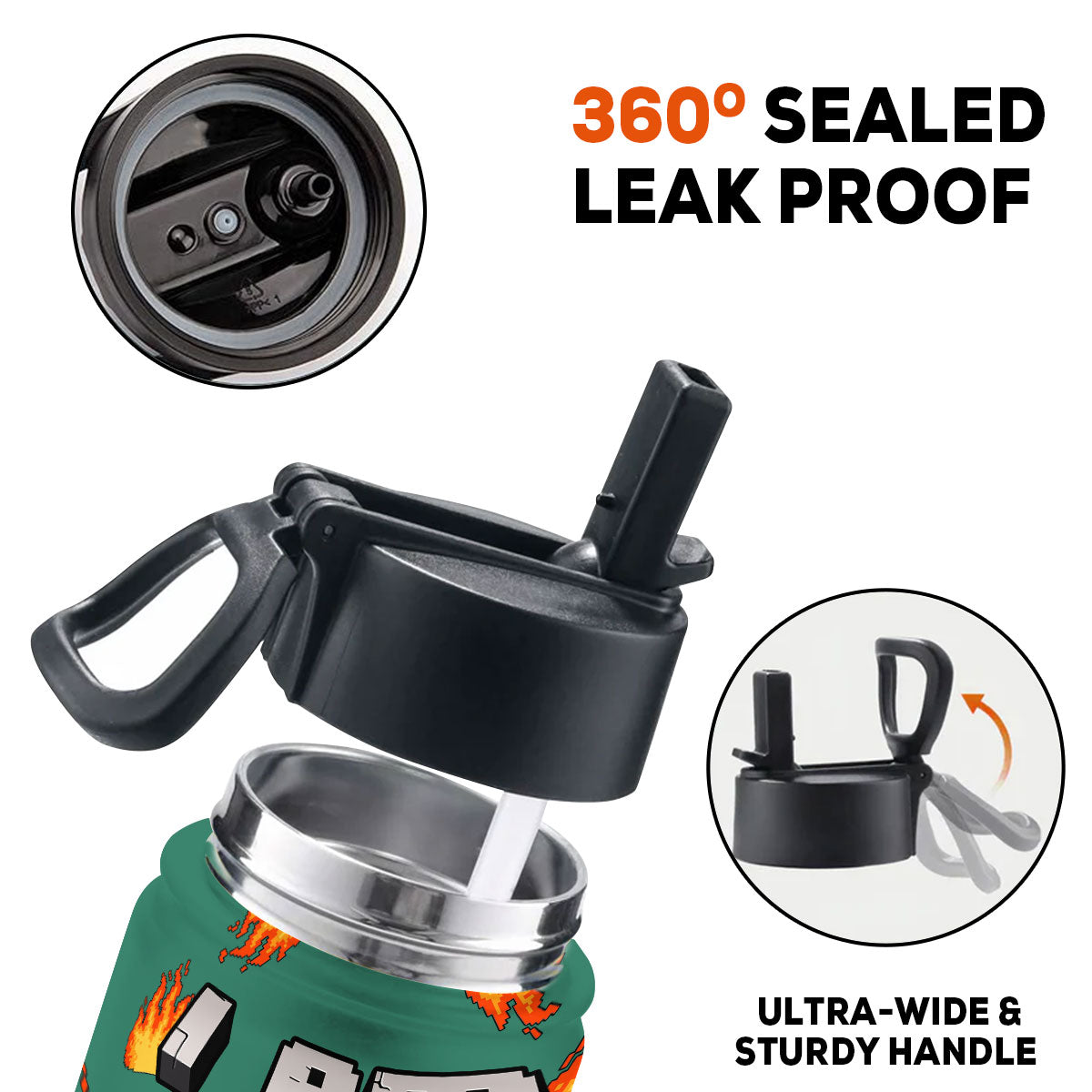 Blocky Kid - Personalized Custom Kids Water Bottle