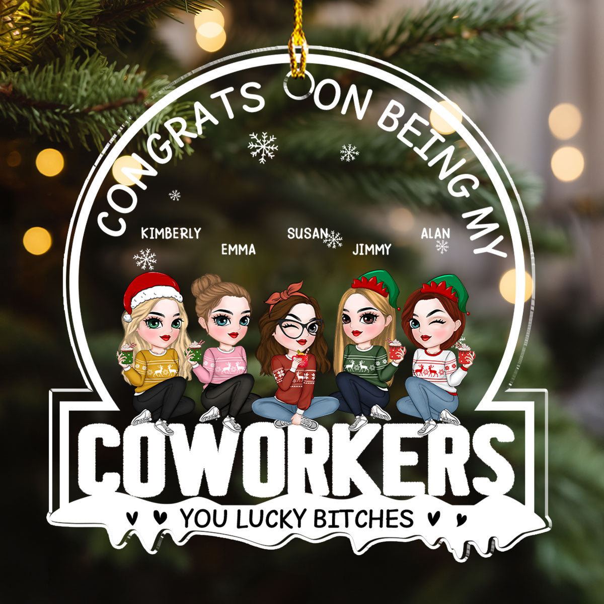 Christmas Congrats On Being My Bestie - Personalized Custom Acrylic Ornament